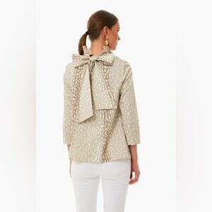 Tuckernuck Antelope Faye Blouse Bow Back Ruffle Collar  Cotton Blouse - Size XXL